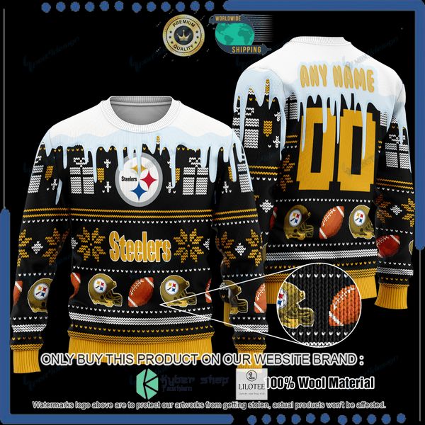 nfl pittsburgh steelers personalized woolen knitted sweater 1 14696
