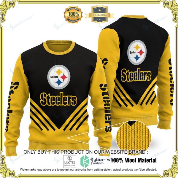 nfl pittsburgh steelers team woolen knitted sweater 1 36598