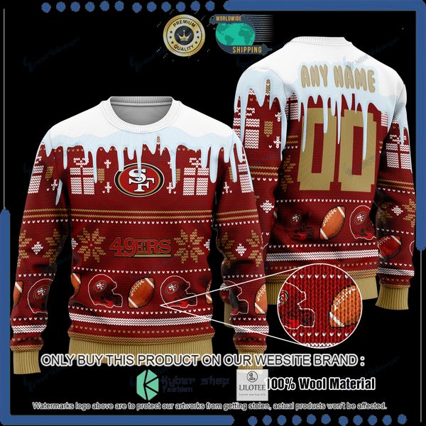 nfl san francisco 49ers personalized woolen knitted sweater 1 47209