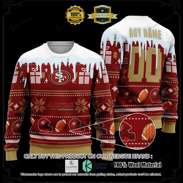 nfl san francisco 49ers personalized woolen knitted sweater 1 93463