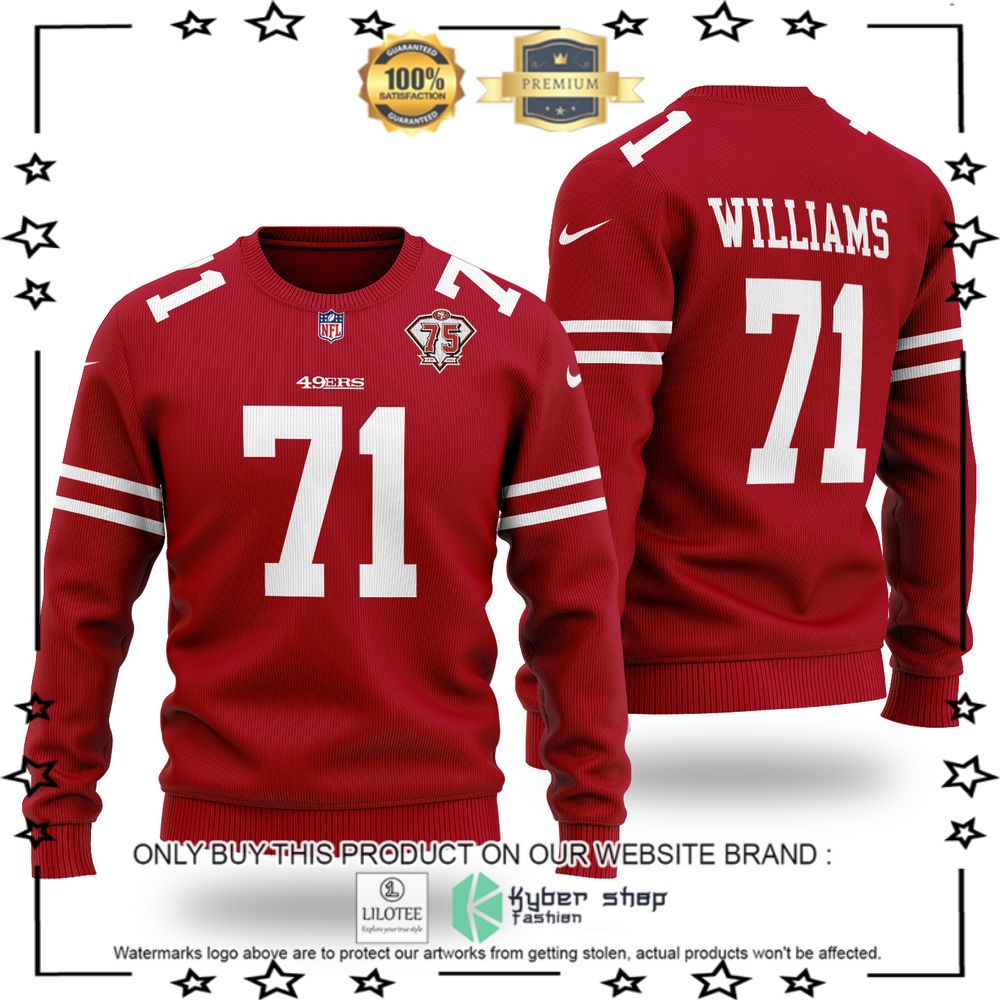 nfl san francisco 49ers trent williams christmas sweater 1 67499