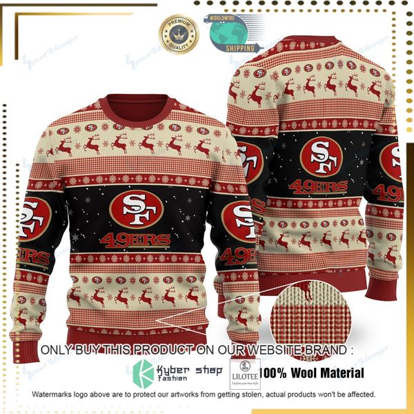 nfl san francisco 49ers woolen knitted sweater 1 31298