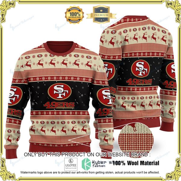 nfl san francisco 49ers woolen knitted sweater 1 53157