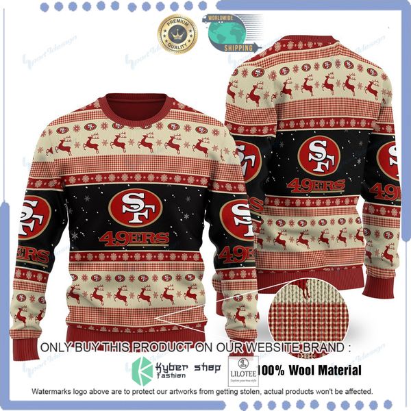 nfl san francisco 49ers woolen knitted sweater 1 65993