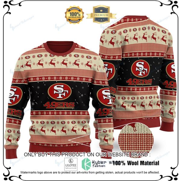 nfl san francisco 49ers woolen knitted sweater 1 86302