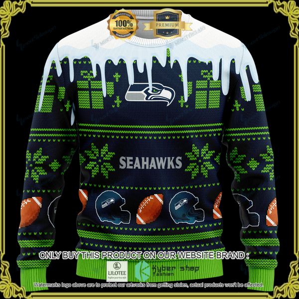 nfl seattle seahawks personalized woolen knitted sweater 1 26520