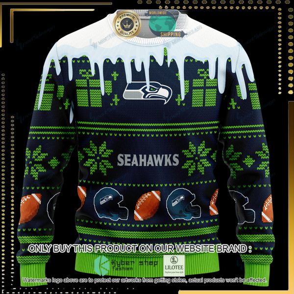 nfl seattle seahawks personalized woolen knitted sweater 1 64760