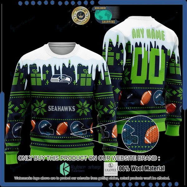 nfl seattle seahawks personalized woolen knitted sweater 1 68943