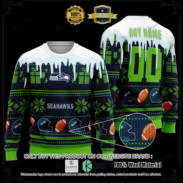 nfl seattle seahawks personalized woolen knitted sweater 1 81501