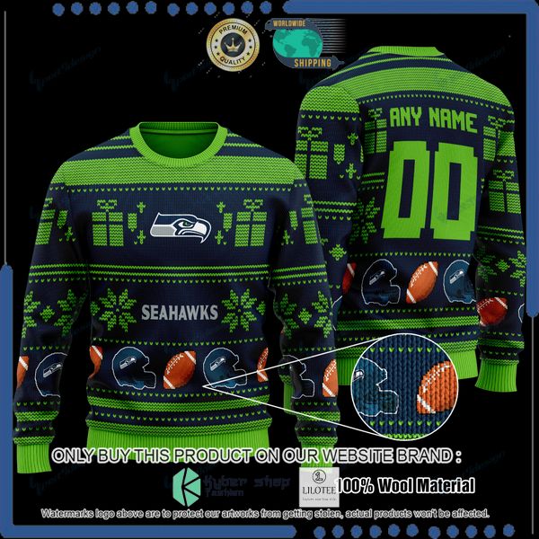nfl seattle seahawks team personalized woolen knitted sweater 1 46804