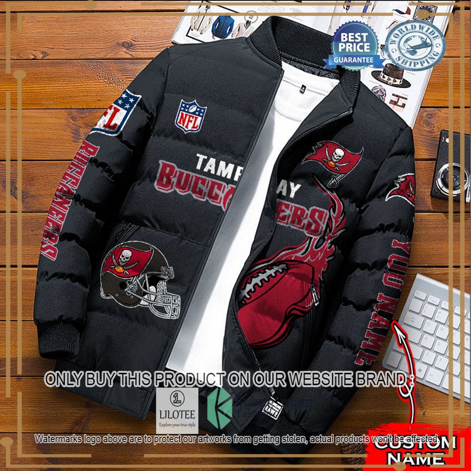nfl tampa bay buccaneers logo helmet custom name down jacket 1 61315