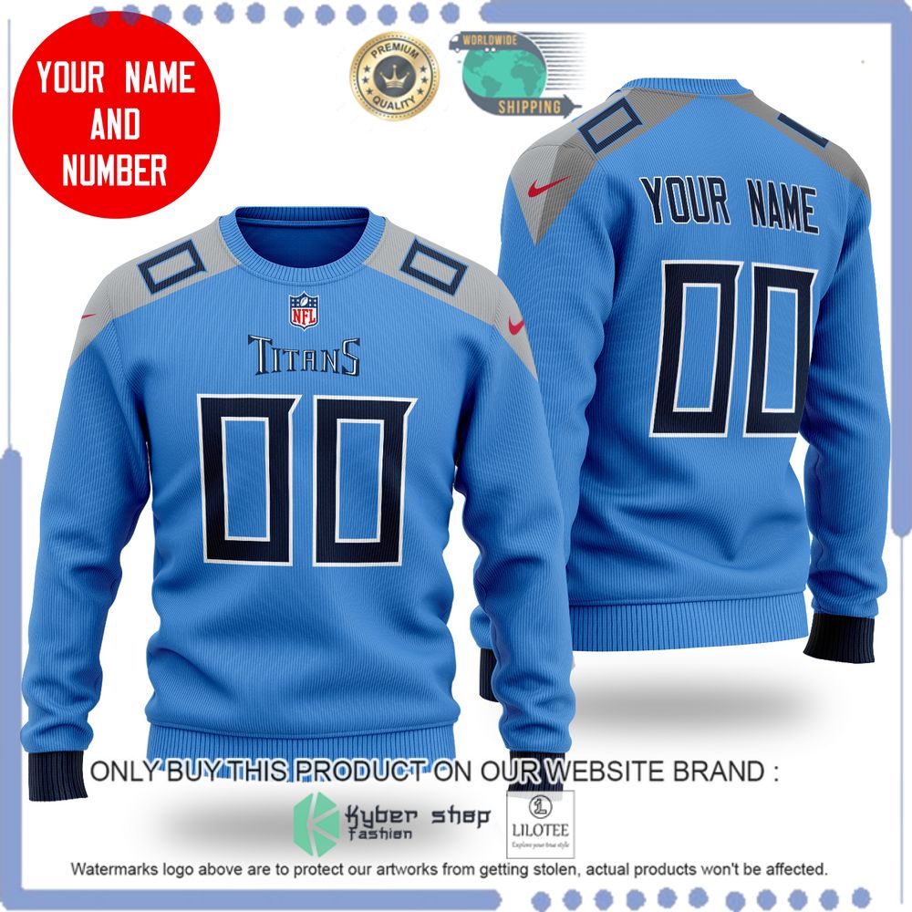 nfl tennessee titans personalized blue wool sweater 1 87420