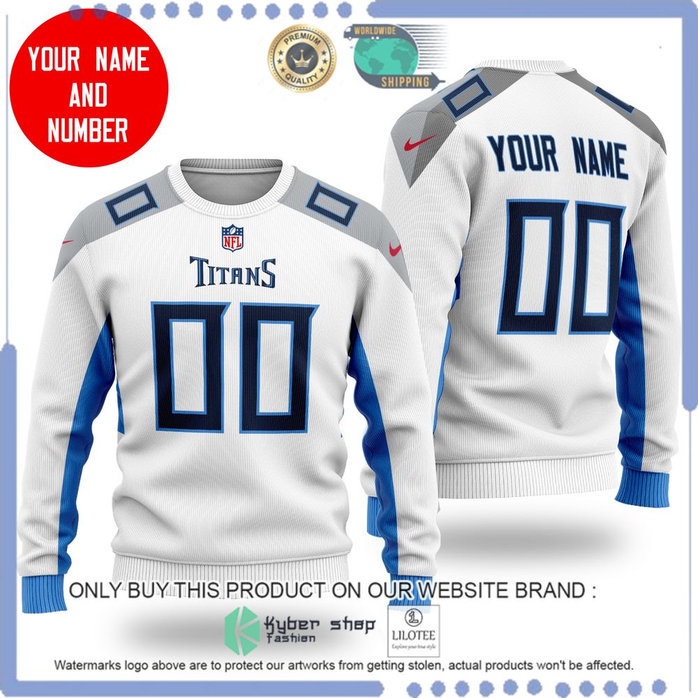 nfl tennessee titans personalized white wool sweater 1 74915