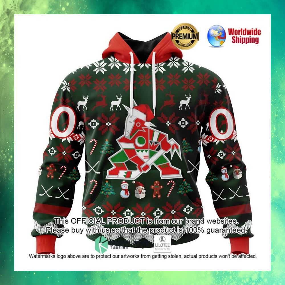 nhl arizona coyotes team santa hat personalized 3d hoodie shirt 1 151