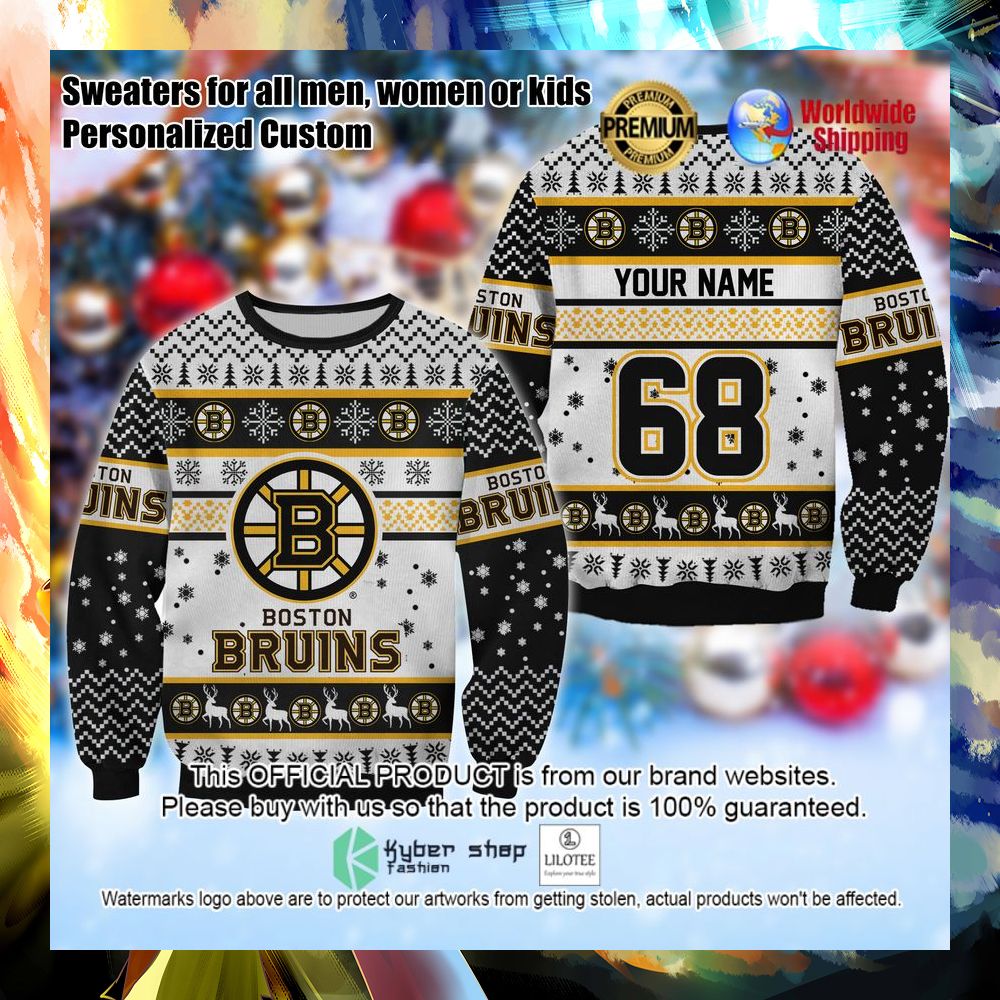 nhl boston bruins personalized christmas sweater 1 258