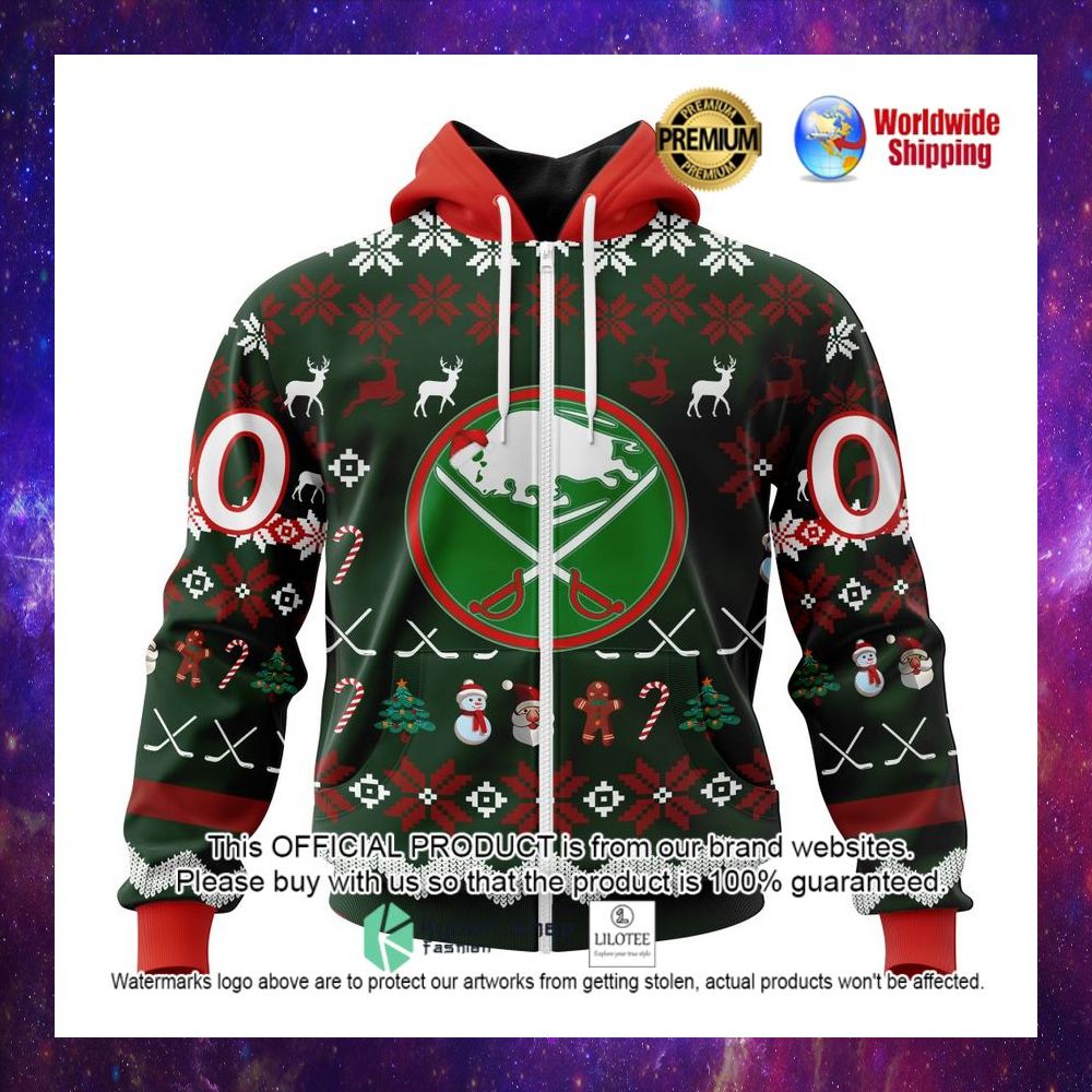 nhl buffalo sabres team santa hat personalized 3d hoodie shirt 1 579