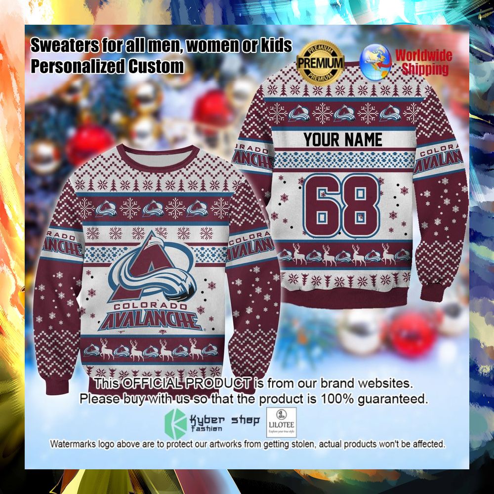 nhl colorado avalanche personalized christmas sweater 1 713