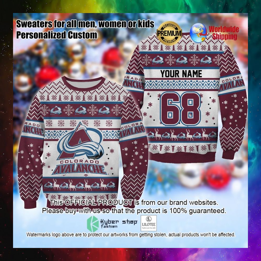 nhl colorado avalanche personalized christmas sweater 1 954