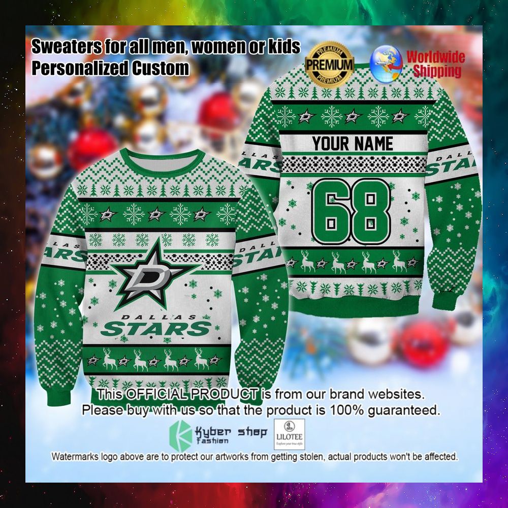 nhl dallas stars personalized christmas sweater 1 461