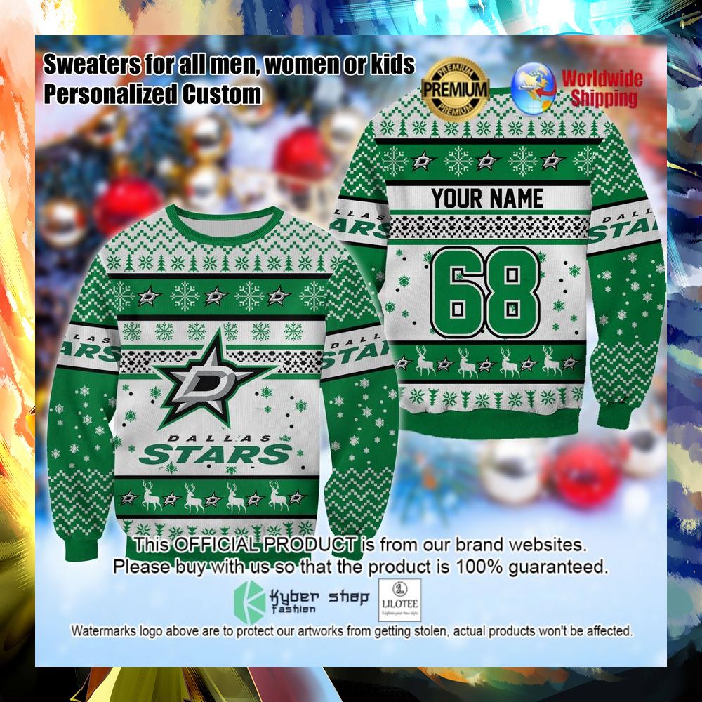 nhl dallas stars personalized christmas sweater 1 848