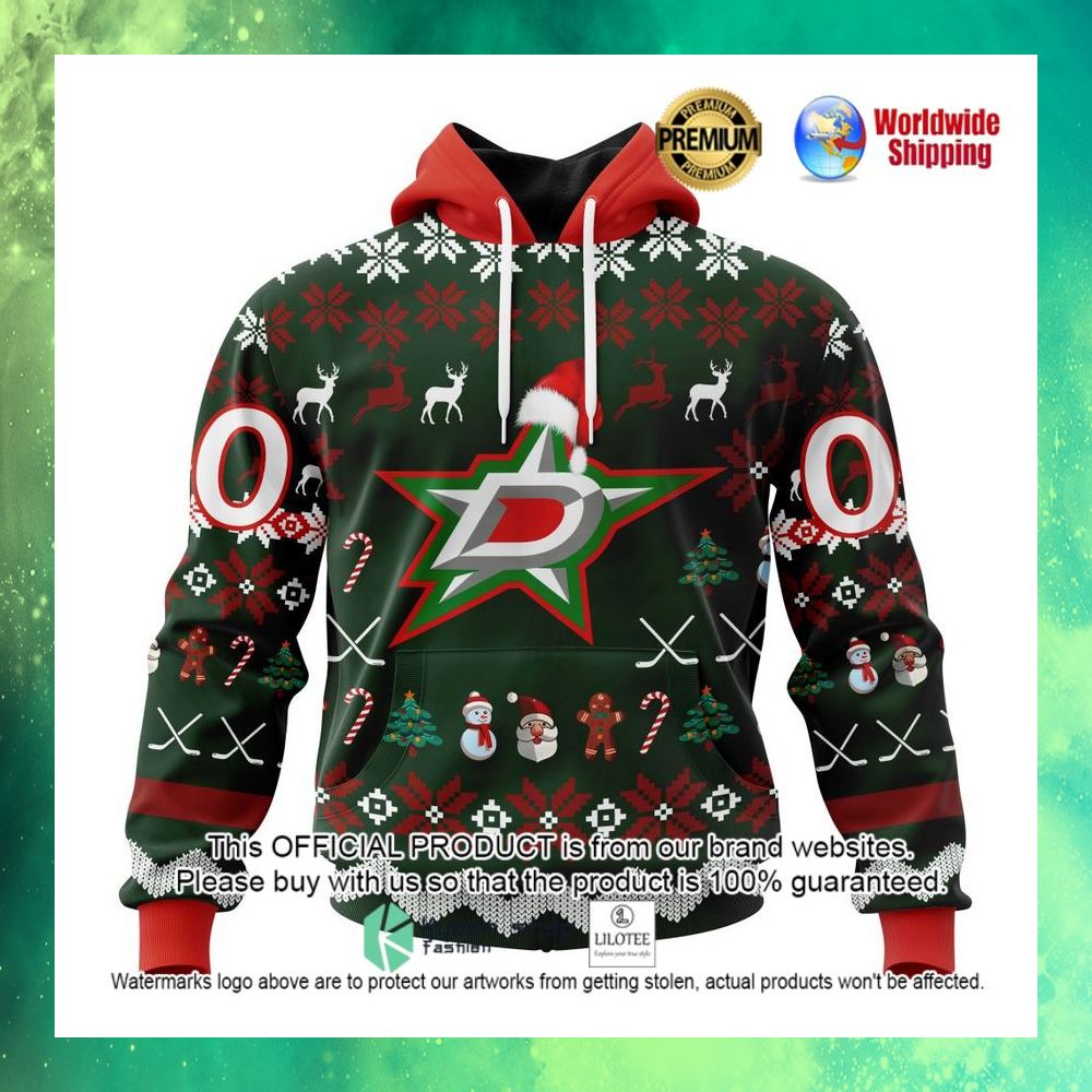 nhl dallas stars team santa hat personalized 3d hoodie shirt 1 21