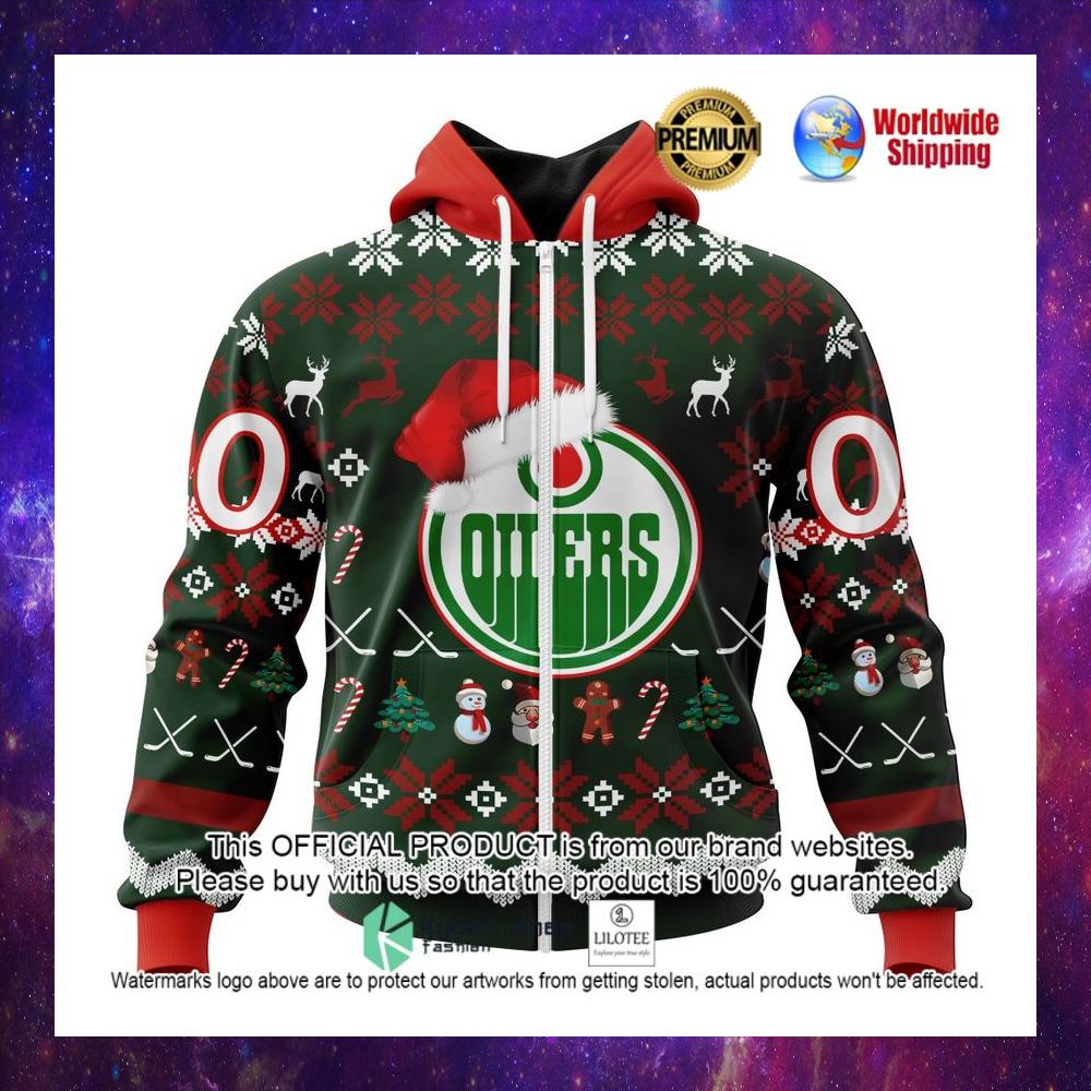 nhl edmonton oilers team santa hat personalized 3d hoodie shirt 1 47