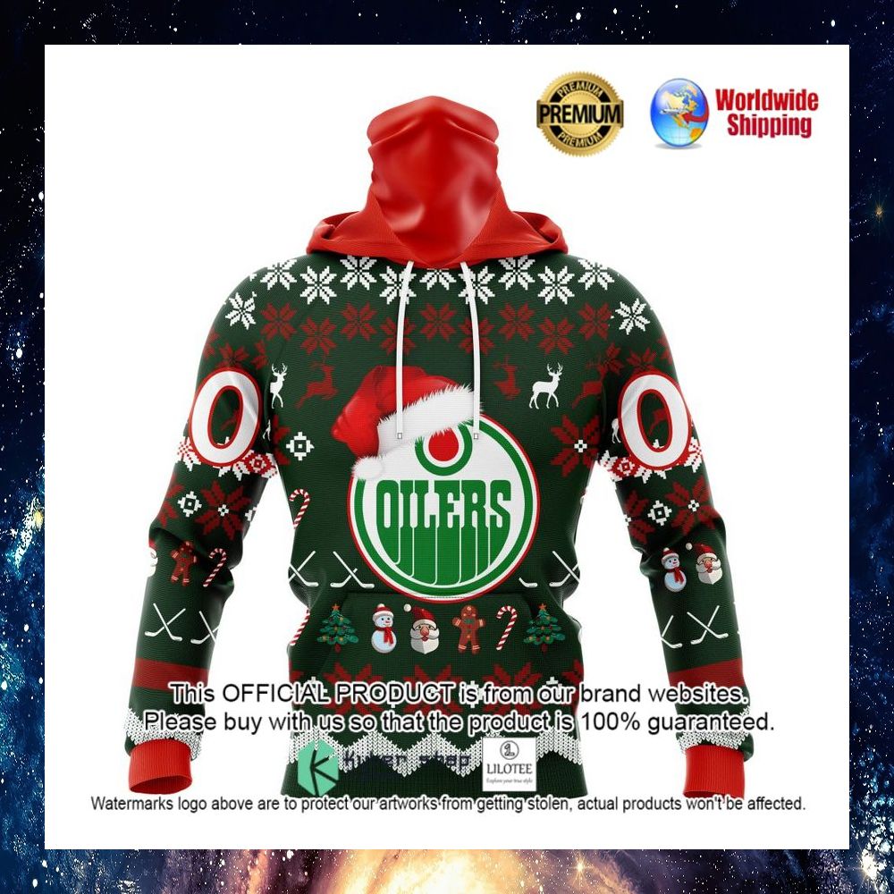 nhl edmonton oilers team santa hat personalized 3d hoodie shirt 1 916