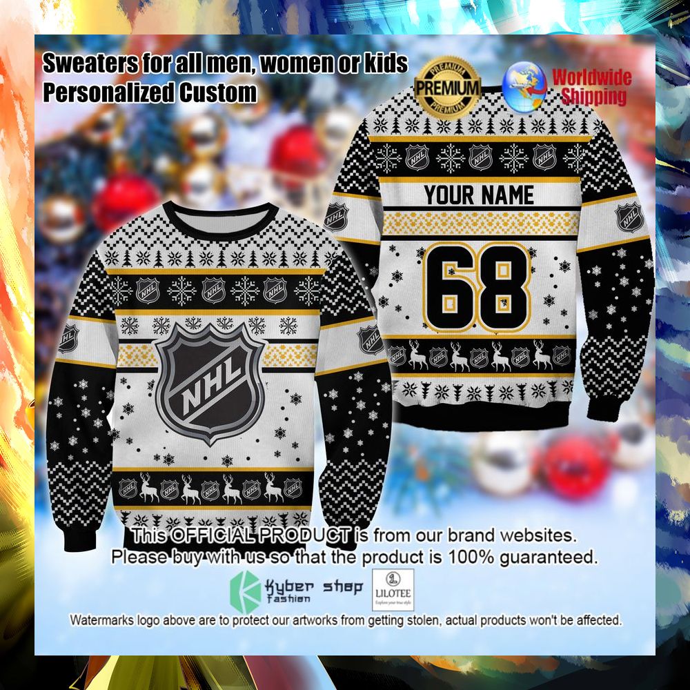 nhl logo nhl personalized christmas sweater 1 992