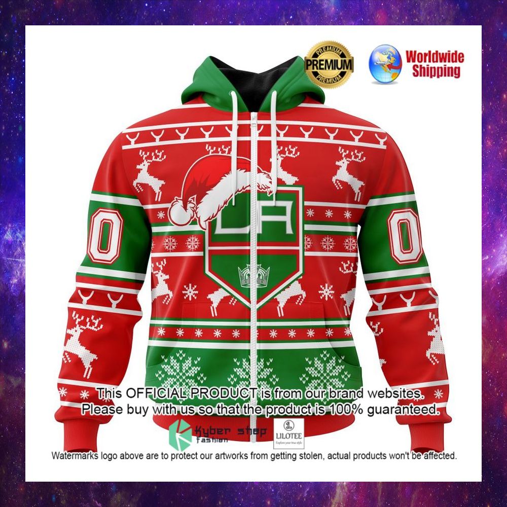 nhl los angeles kings santa hat personalized 3d hoodie shirt 1 738