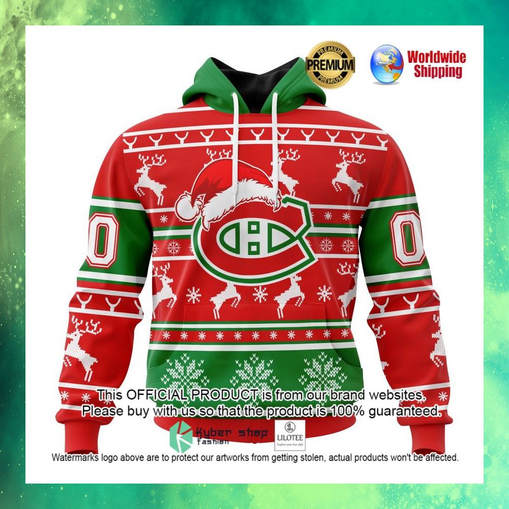 nhl montreal canadiens santa hat personalized 3d hoodie shirt 1 728