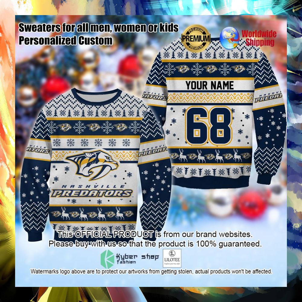 nhl nashville predators personalized christmas sweater 1 604