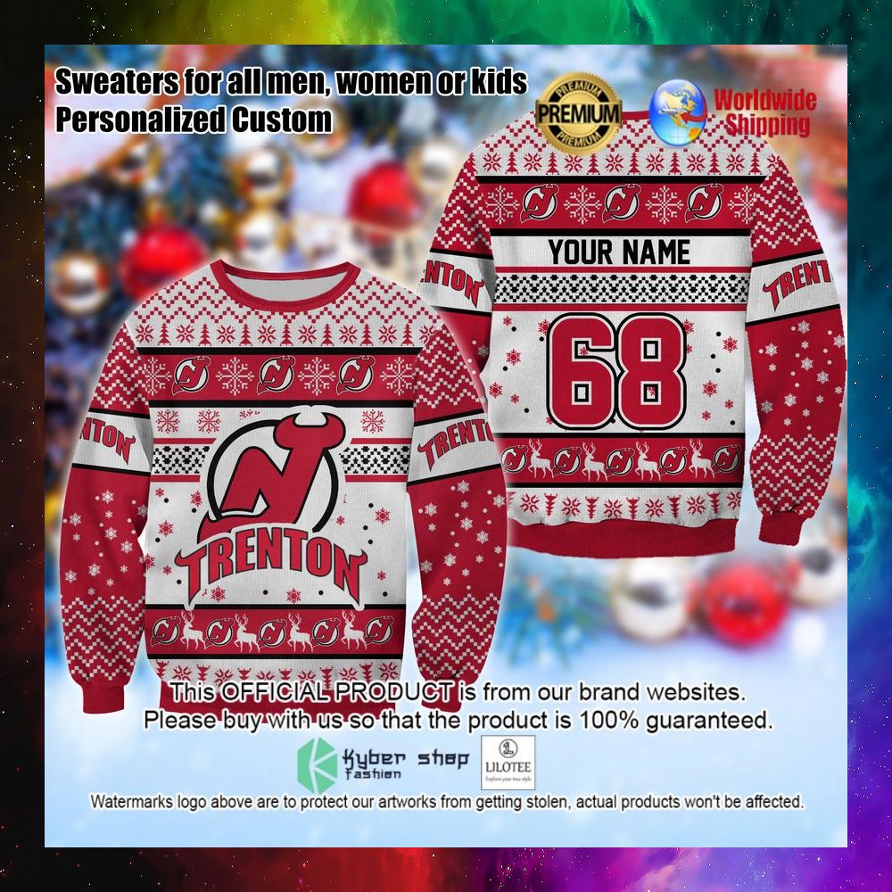 nhl new jersey devils personalized christmas sweater 1 232