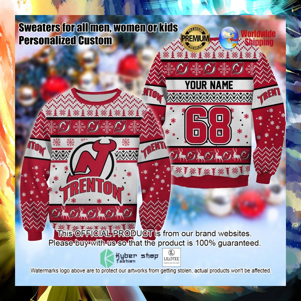 nhl new jersey devils personalized christmas sweater 1 800