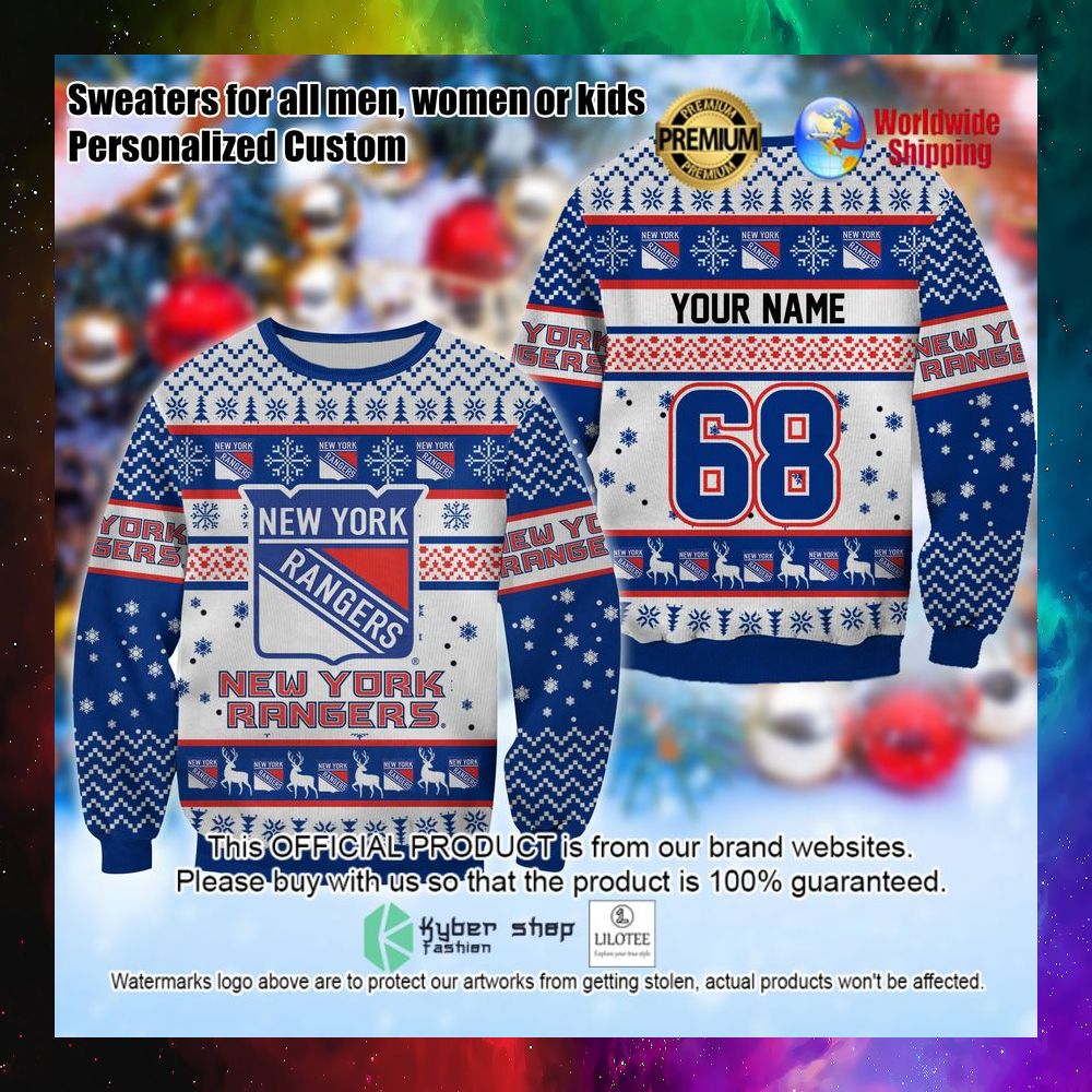 nhl new york rangers personalized christmas sweater 1 996