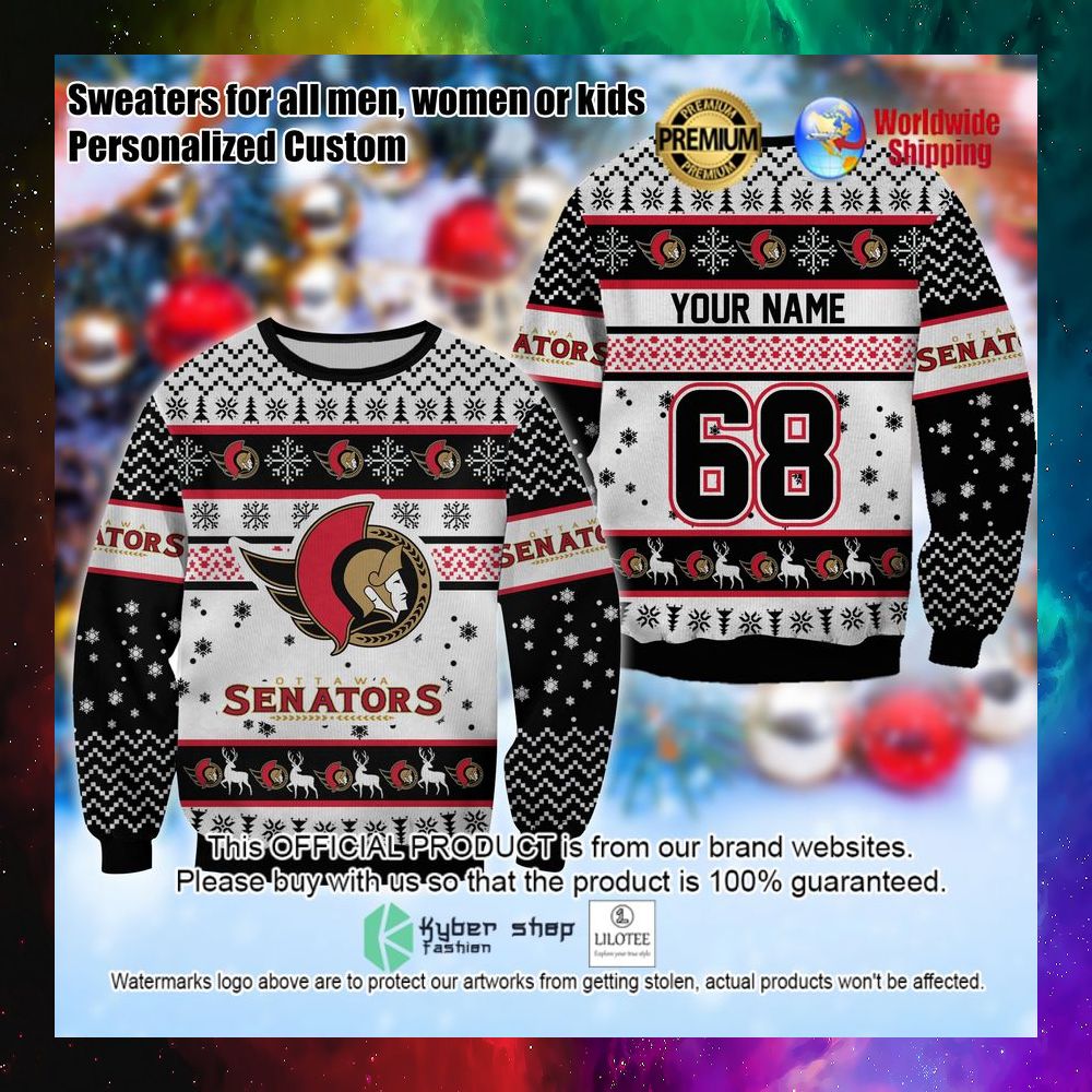nhl ottawa senators personalized christmas sweater 1 592