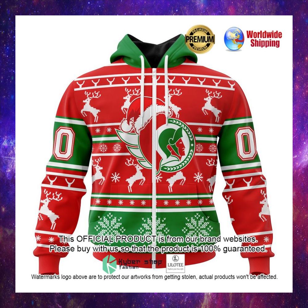 nhl ottawa senators santa hat personalized 3d hoodie shirt 1 208