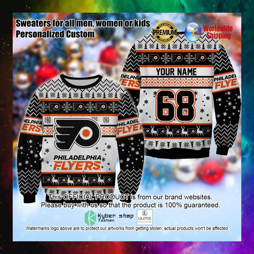 nhl philadelphia flyers personalized christmas sweater 1 367