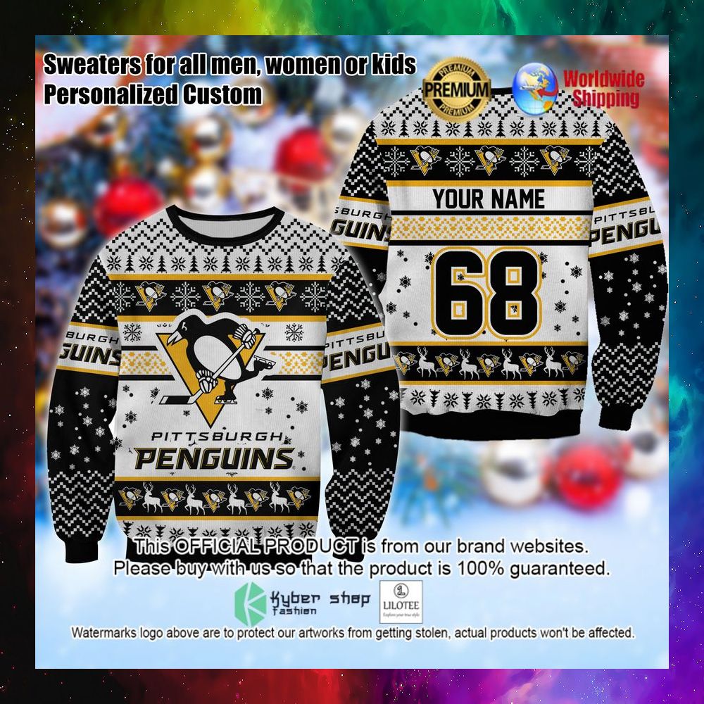 nhl pittsburgh penguins personalized christmas sweater 1 14