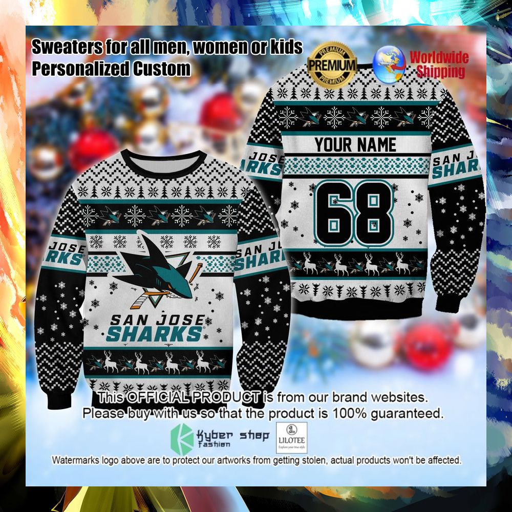 nhl san jose sharks personalized christmas sweater 1 266