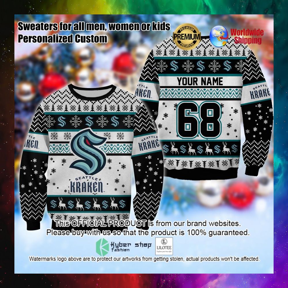 nhl seattle kraken personalized christmas sweater 1 921