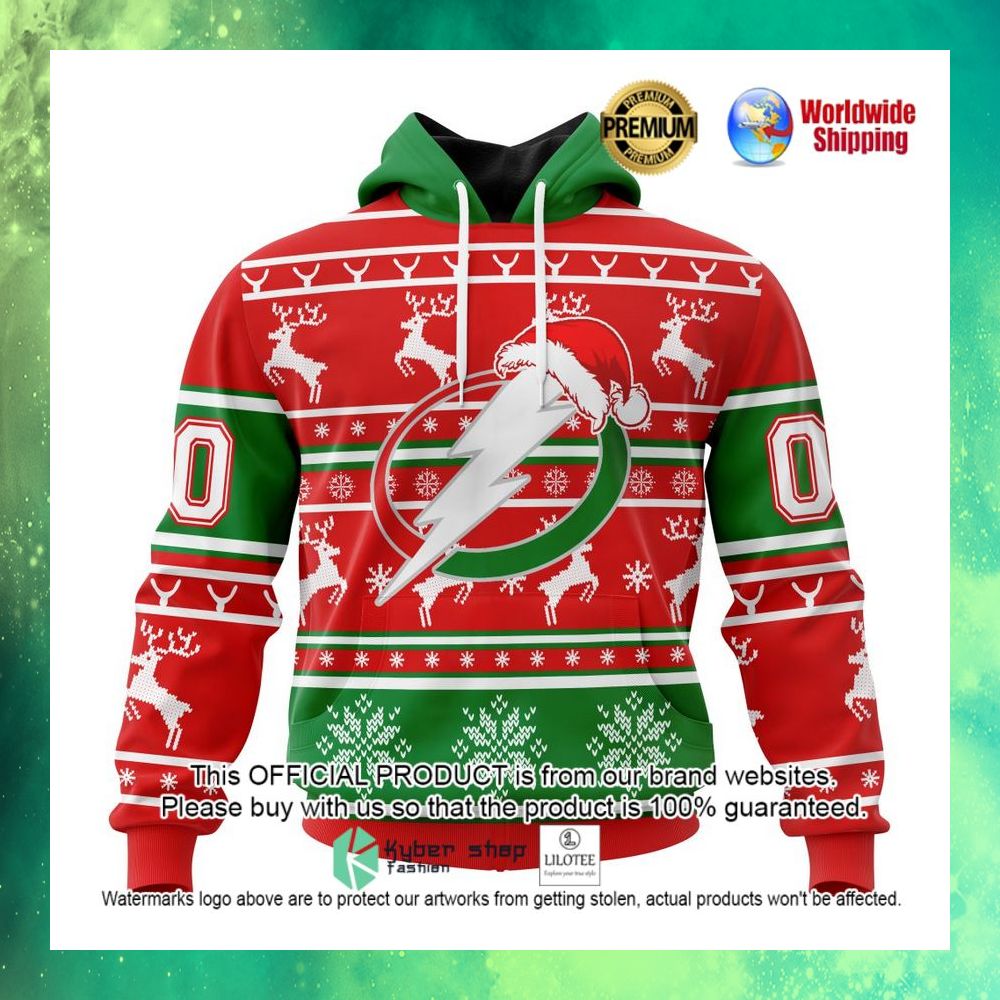 nhl tampa bay lightning santa hat personalized 3d hoodie shirt 1 264