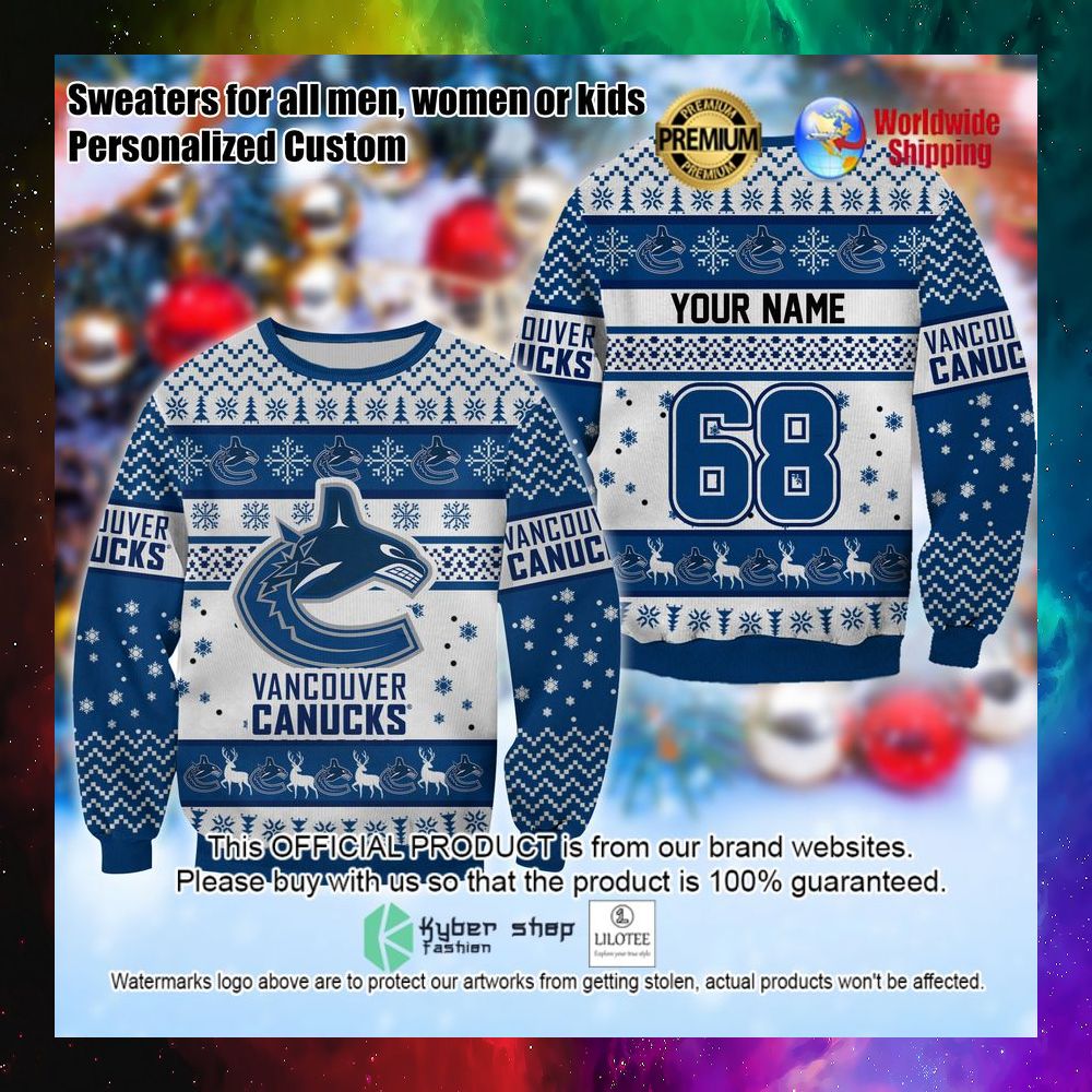 nhl vancouver canucks personalized christmas sweater 1 119