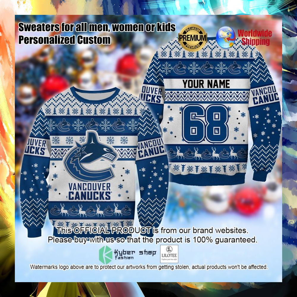nhl vancouver canucks personalized christmas sweater 1 452