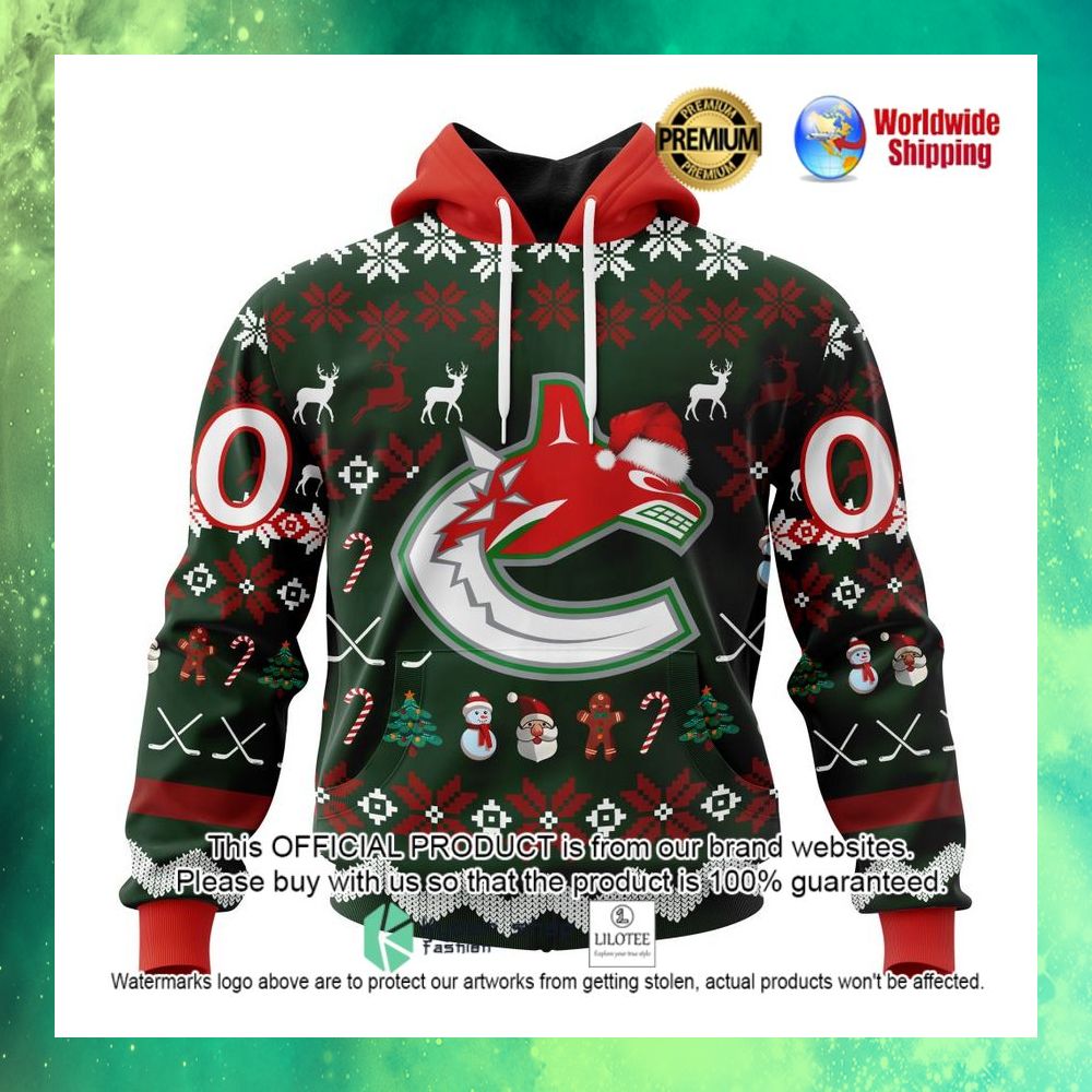 nhl vancouver canucks team santa hat personalized 3d hoodie shirt 1 344