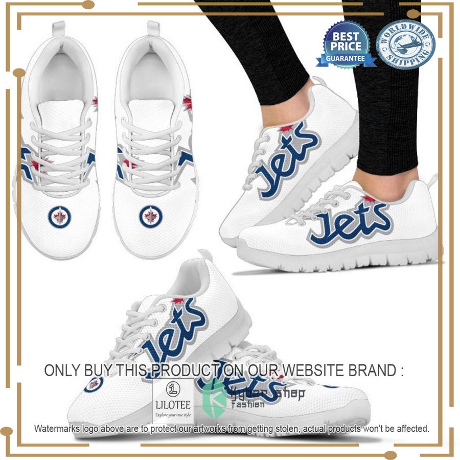 NHL Winnipeg Jets White Sneaker Shoes - LIMITED EDITION 4