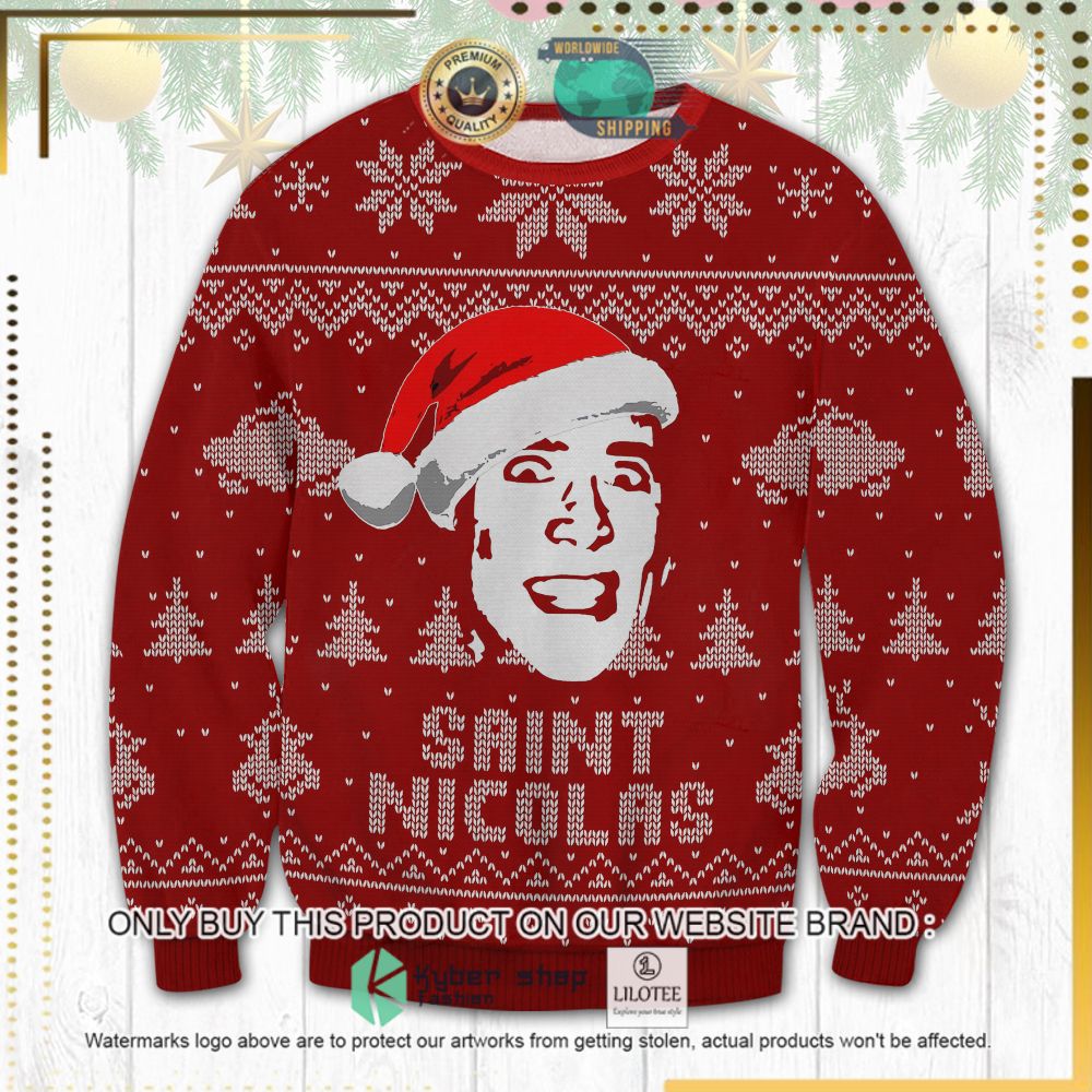 nicolas cage saint nicolas ugly sweater 1 90587