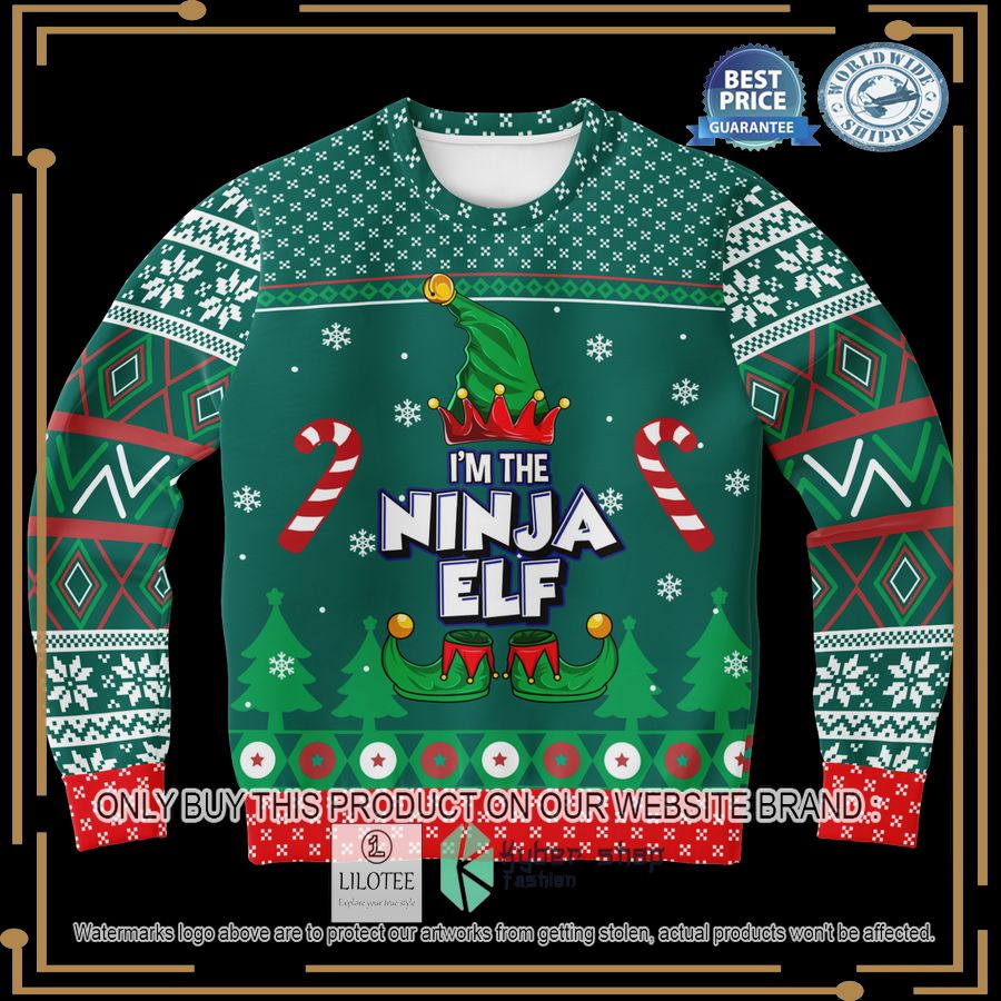 ninja elf christmas sweater 1 49082