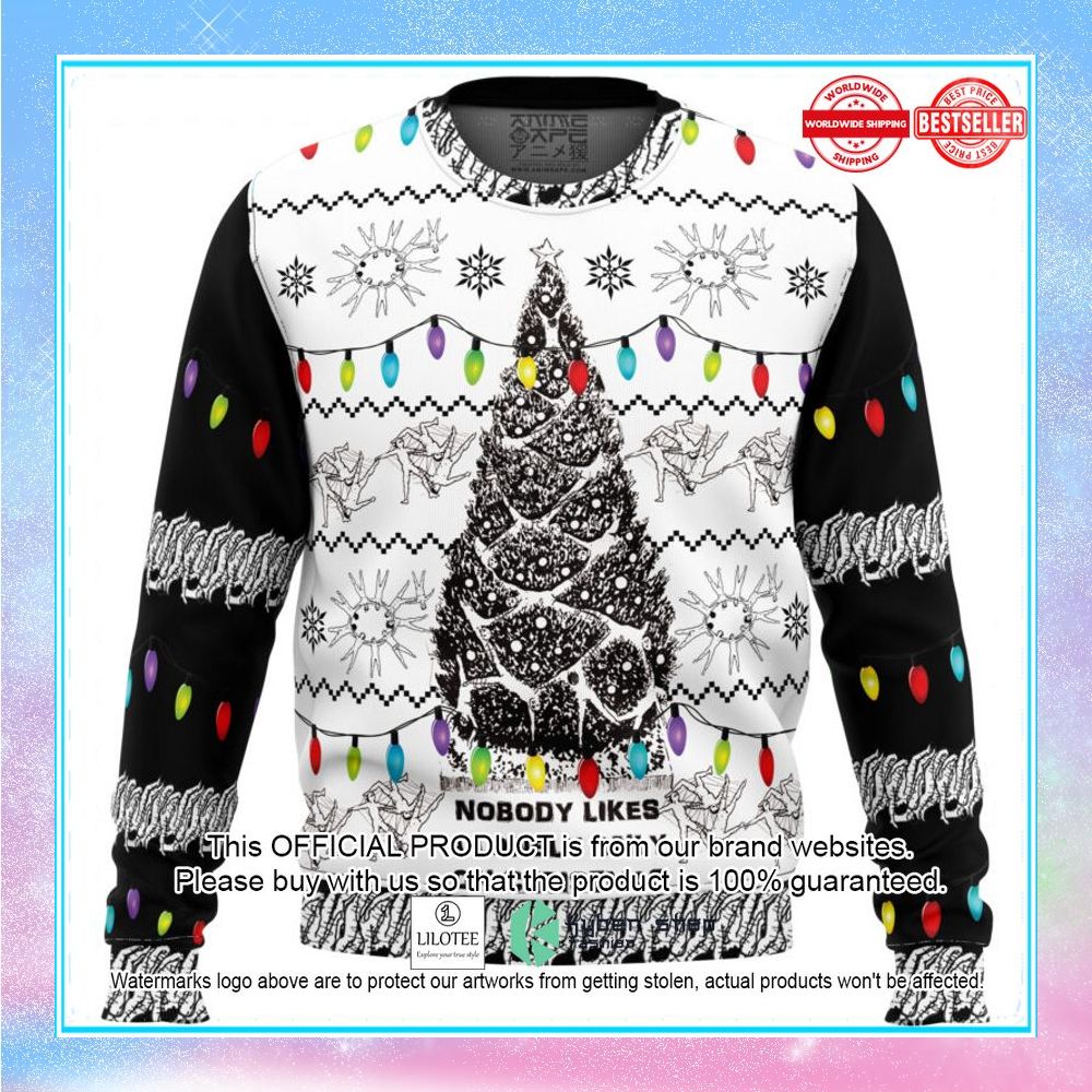 nobody likes a lonely only army of one junji ito christmas sweater 1 740