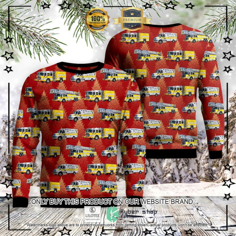 nokesville volunteer fire and rescue christmas sweater 1 64397