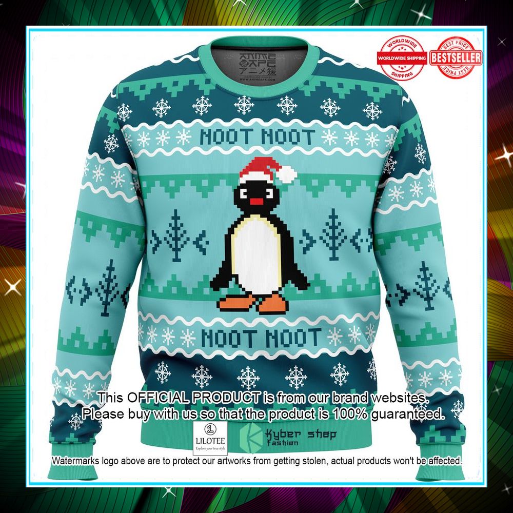 noot noot pingu christmas sweater 1 70